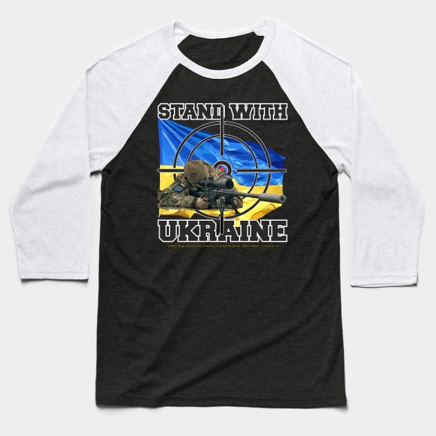 I STAND WITH UKRAINE Baseball T-Shirt by comancha